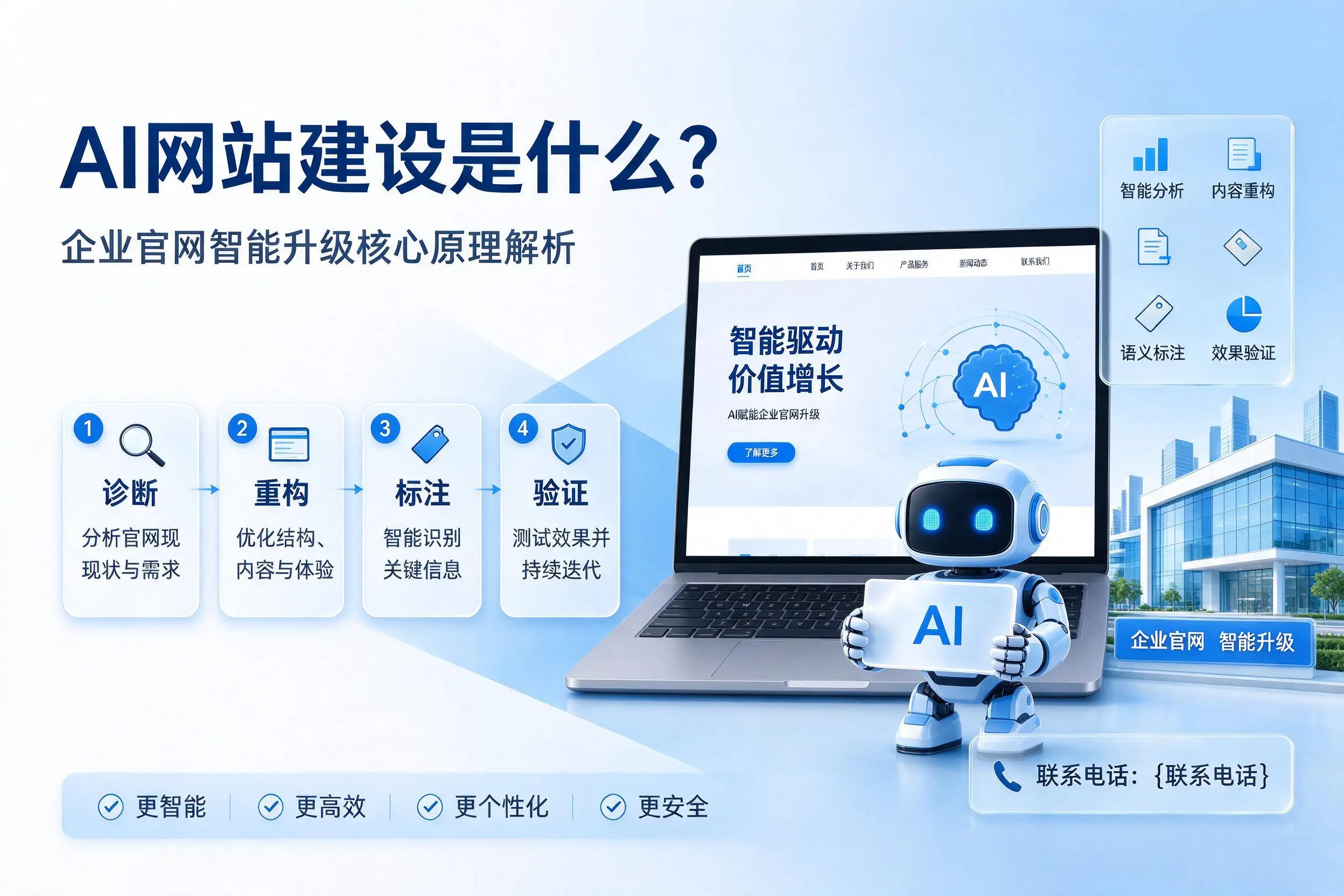 AI网站建设是什么？和田企业官网智能升级核心原理解析
